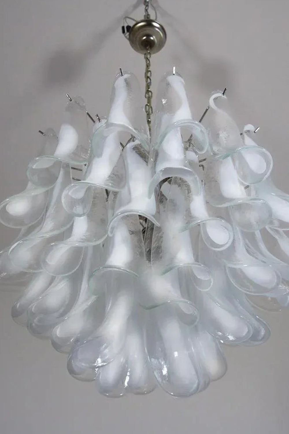 Art Tiered White Petals Chandelier - view 14 | morylighting