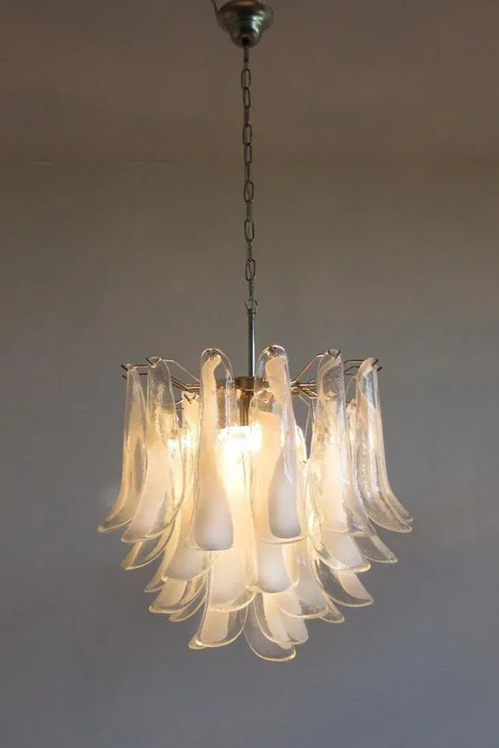 Art Tiered White Petals Chandelier - view 9 | morylighting
