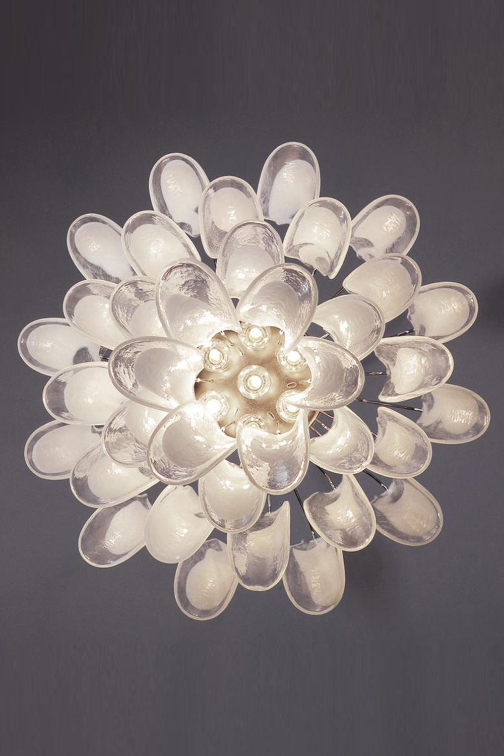 Art Tiered White Petals Chandelier - view 16 | morylighting