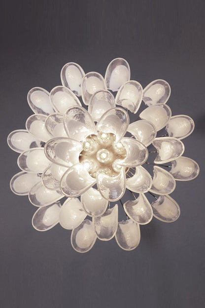 Art Tiered White Petals Chandelier - view 16 | morylighting