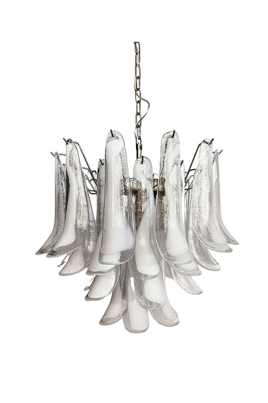 Art Tiered White Petals Chandelier | morylighting