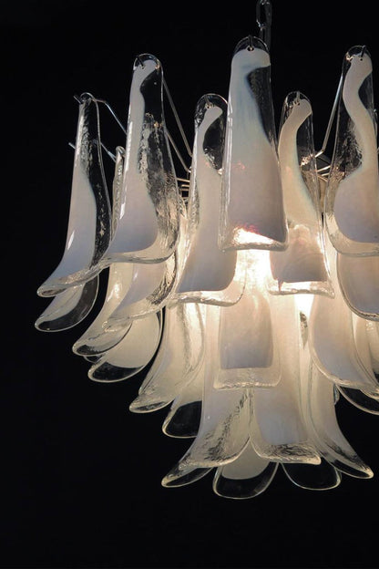 Art Tiered White Petals Chandelier - view 17 | morylighting