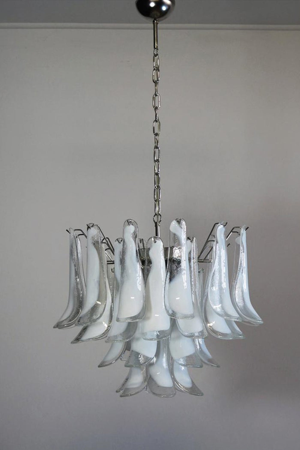 Art Tiered White Petals Chandelier - view 6 | morylighting