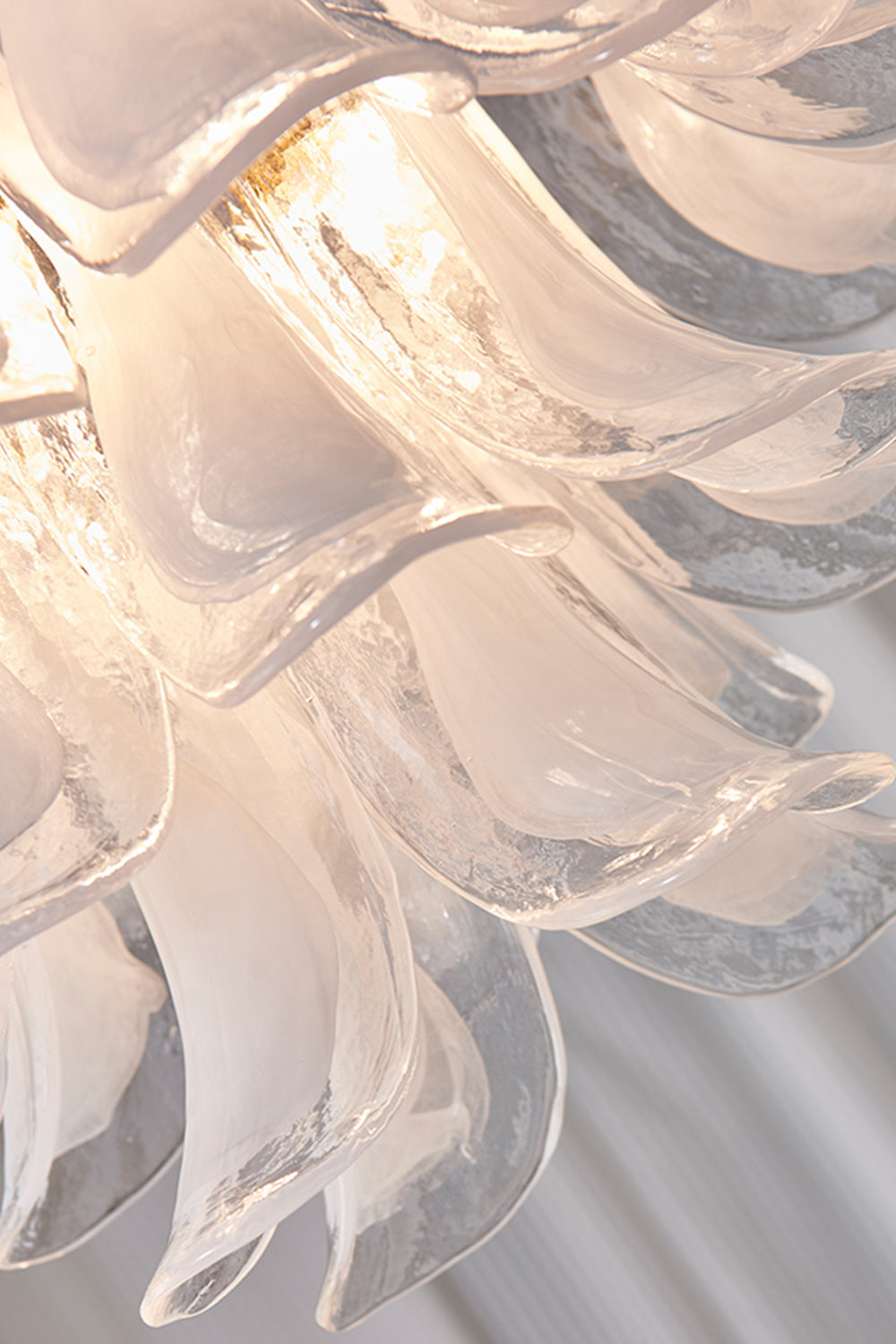 Art Tiered White Petals Chandelier - view 15 | morylighting