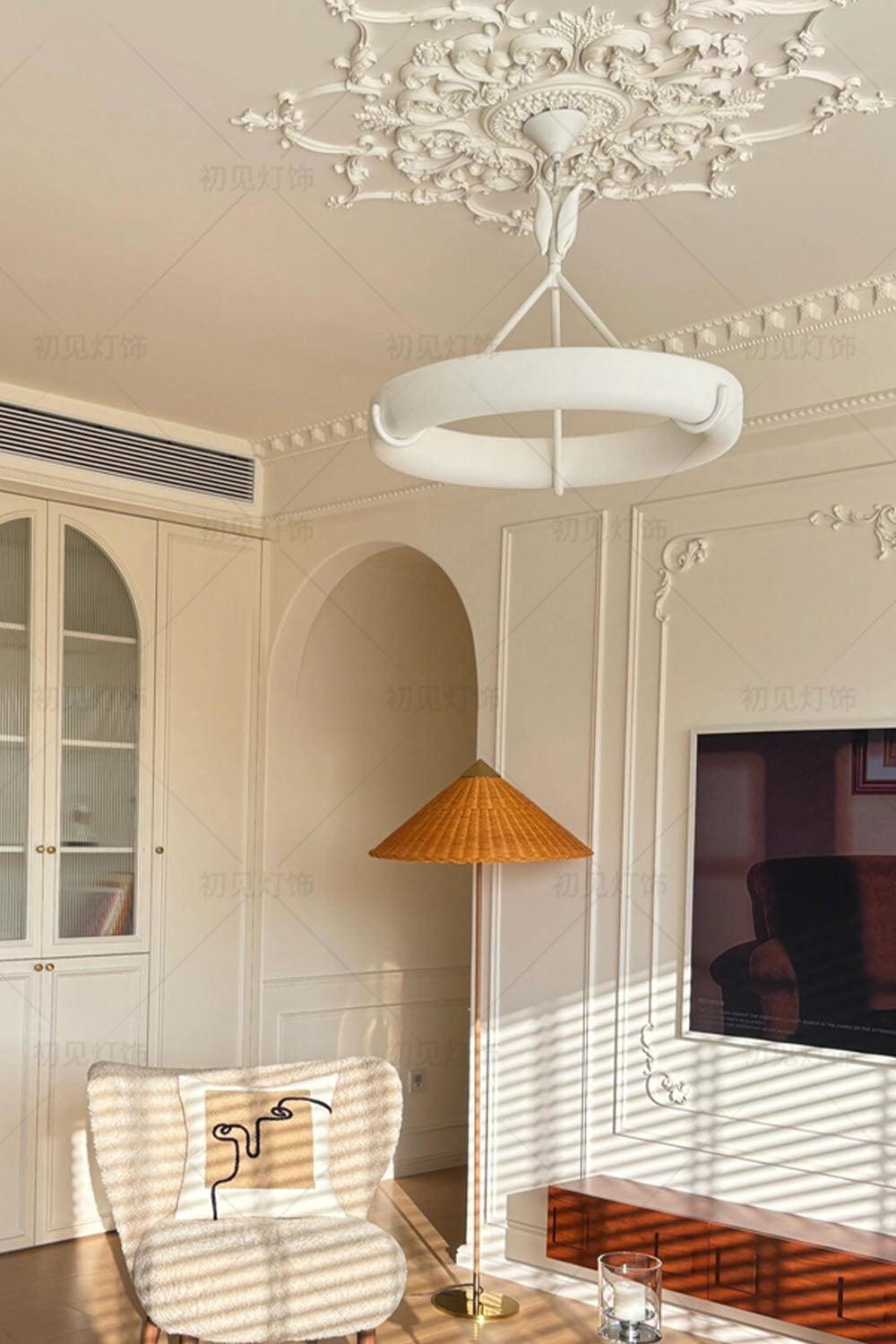 Tinsley Plaster Chandelier - view 9 | morylighting