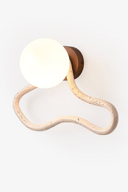 Travertine Flow Wall Sconce - view 2 | morylighting