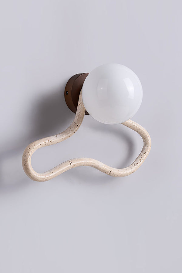 Travertine Flow Wall Sconce - view 4 | morylighting