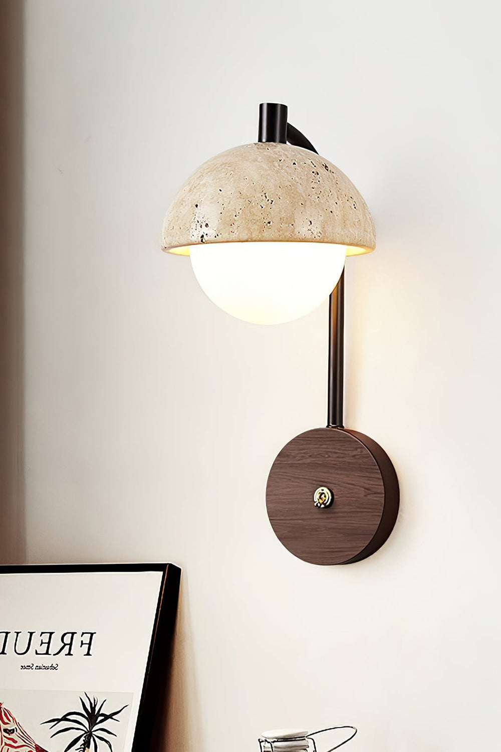 Travertine Arc Wall Light - view 12 | morylighting