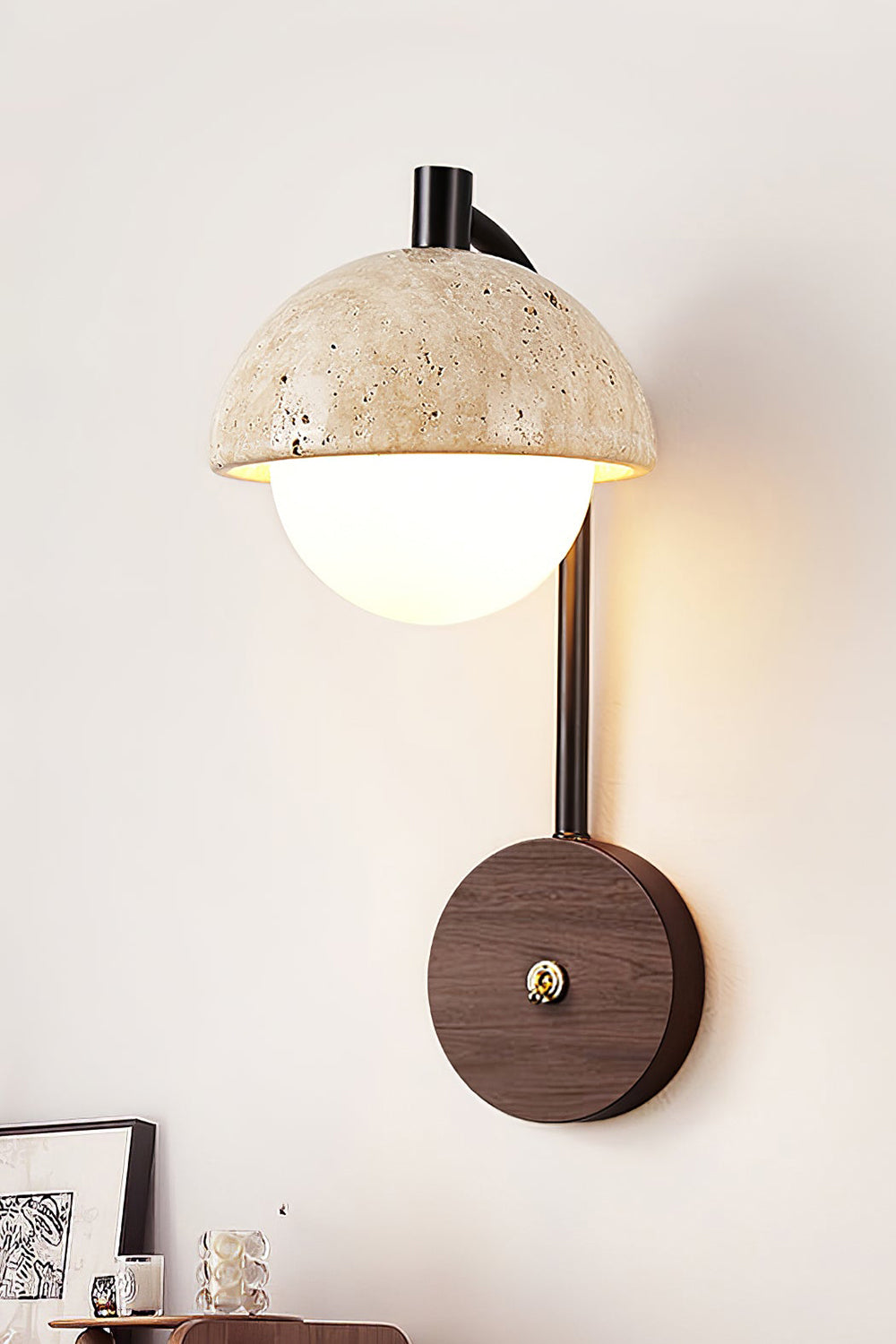 Travertine Arc Wall Light - view 17 | morylighting
