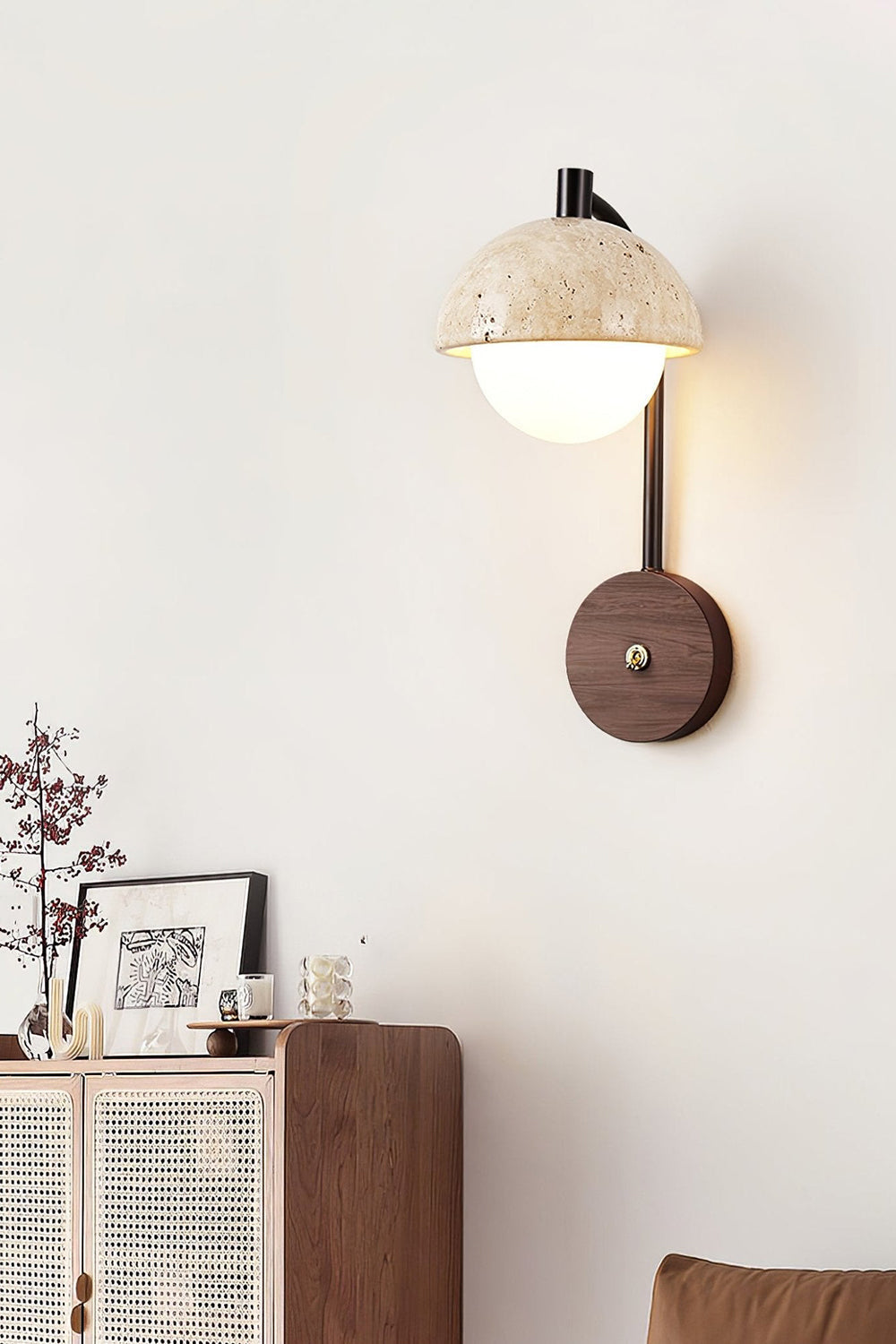 Travertine Arc Wall Light - view 11 | morylighting