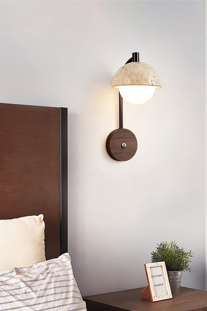 Travertine Arc Wall Light - view 6 | morylighting