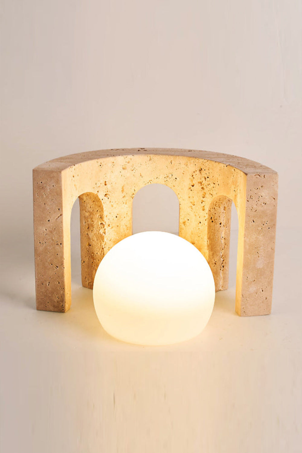 Travertine Arch Table Lamp - view 11 | morylighting