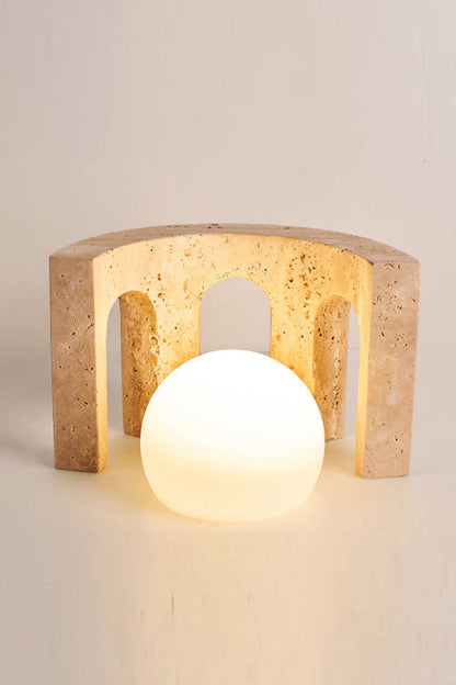 Travertine Arch Table Lamp - view 11 | morylighting