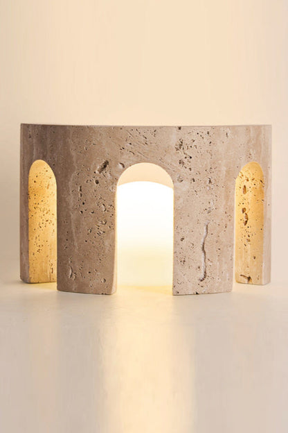 Travertine Arch Table Lamp - view 14 | morylighting