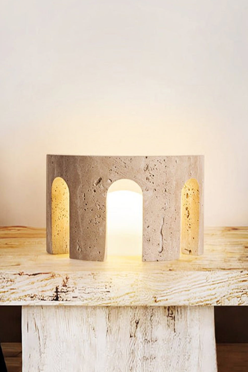 Travertine Arch Table Lamp - view 15 | morylighting