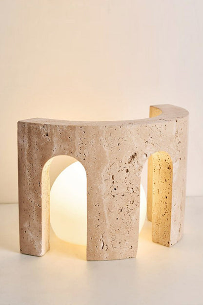 Travertine Arch Table Lamp - view 12 | morylighting