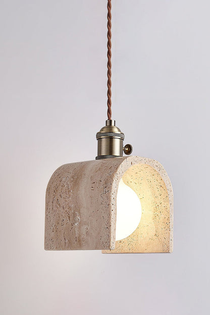 Travertine Aurora Pendant Light - view 8 | morylighting