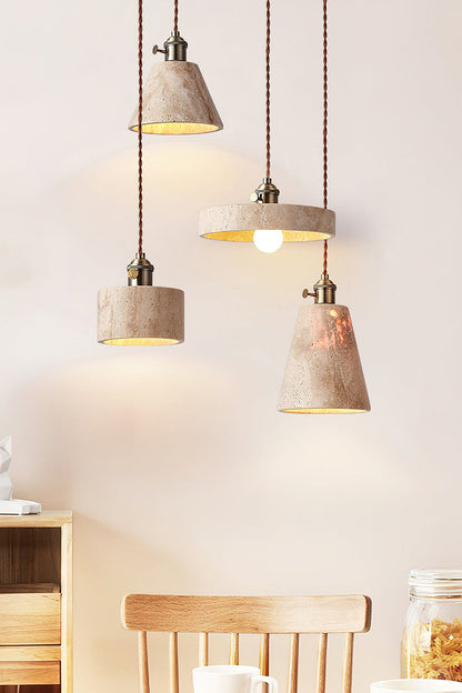 Travertine Aurora Pendant Light - view 7 | morylighting