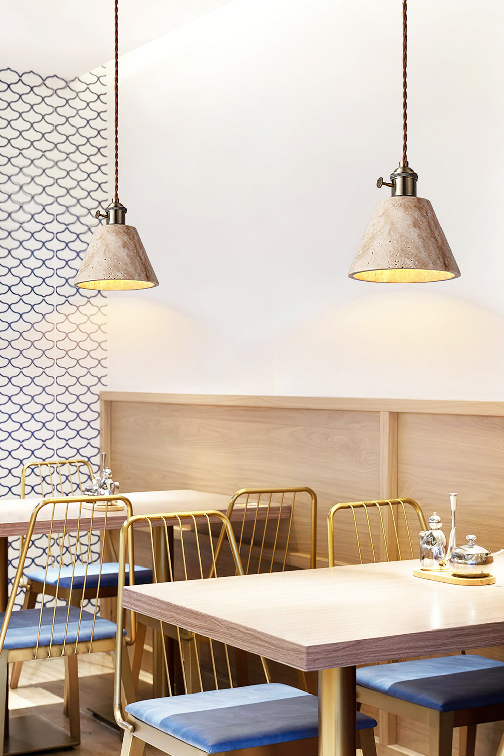 Travertine Aurora Pendant Light - view 10 | morylighting