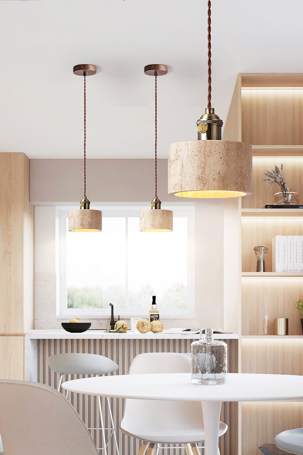 Travertine Aurora Pendant Light - view 12 | morylighting