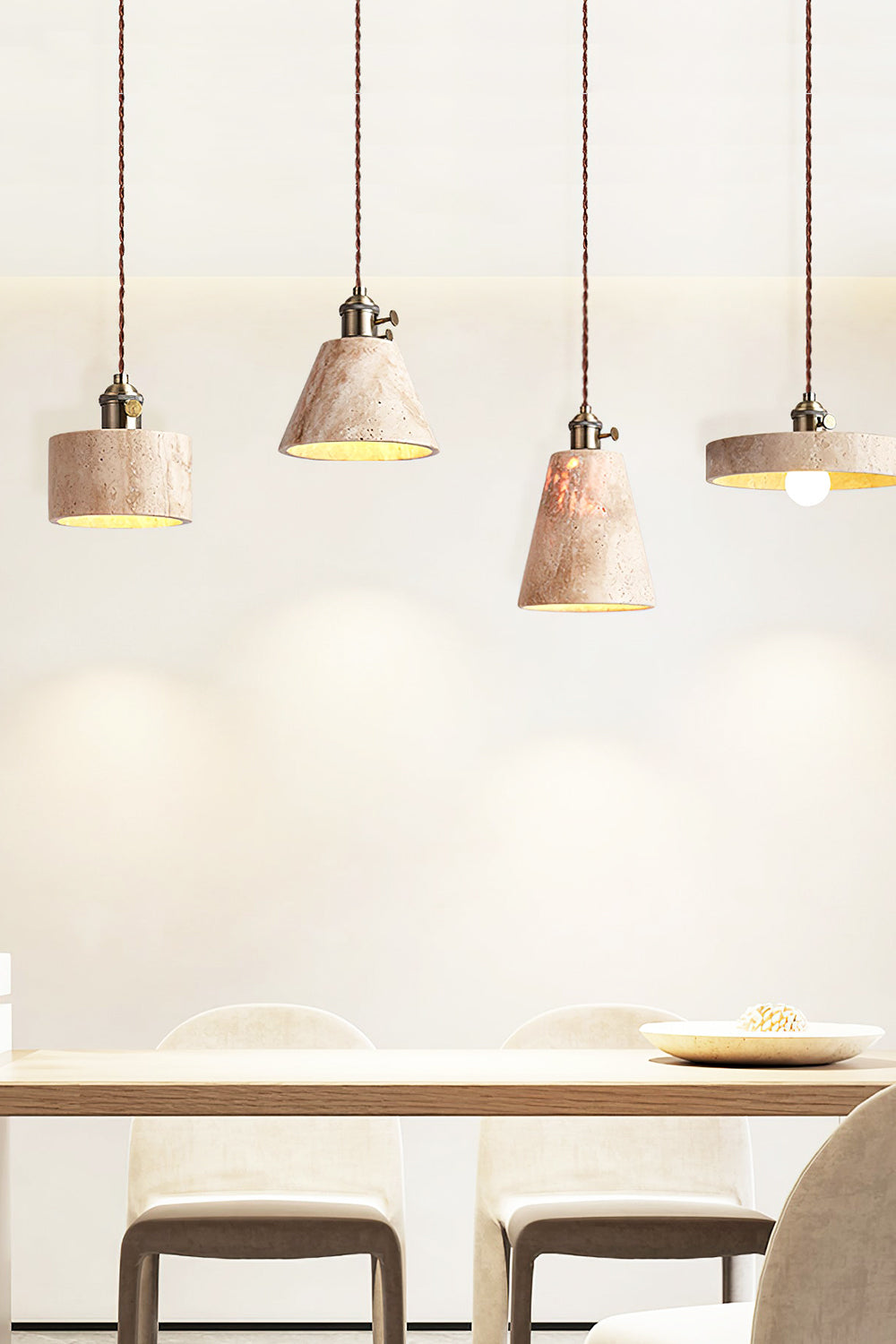 Travertine Aurora Pendant Light - view 14 | morylighting