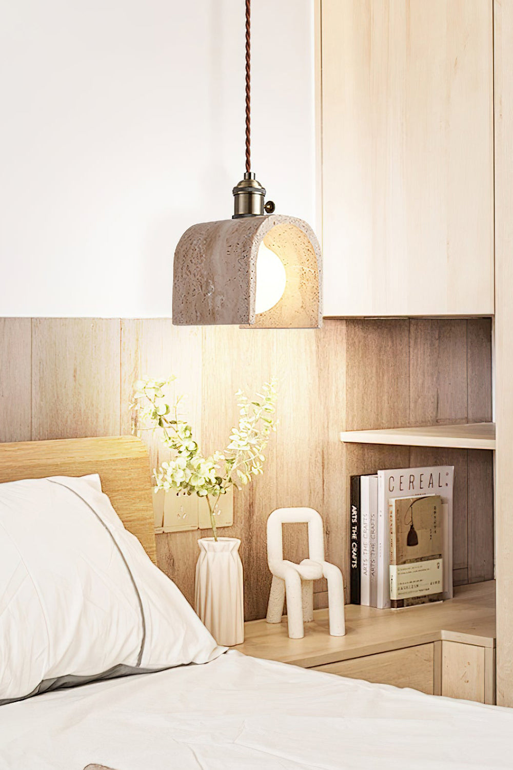 Travertine Aurora Pendant Light - view 13 | morylighting