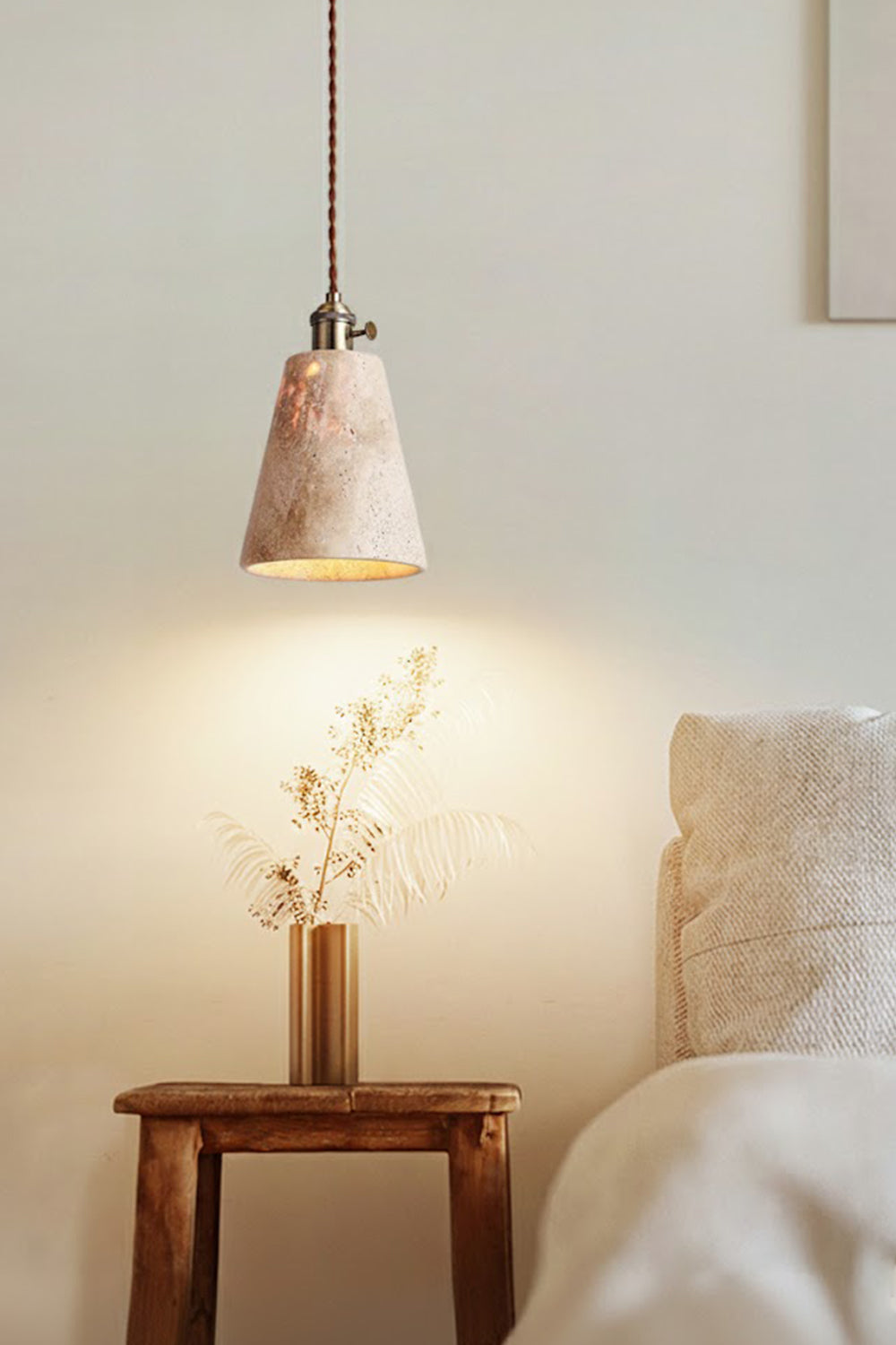 Travertine Aurora Pendant Light - view 5 | morylighting