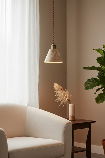 Travertine Aurora Pendant Light - view 4 | morylighting