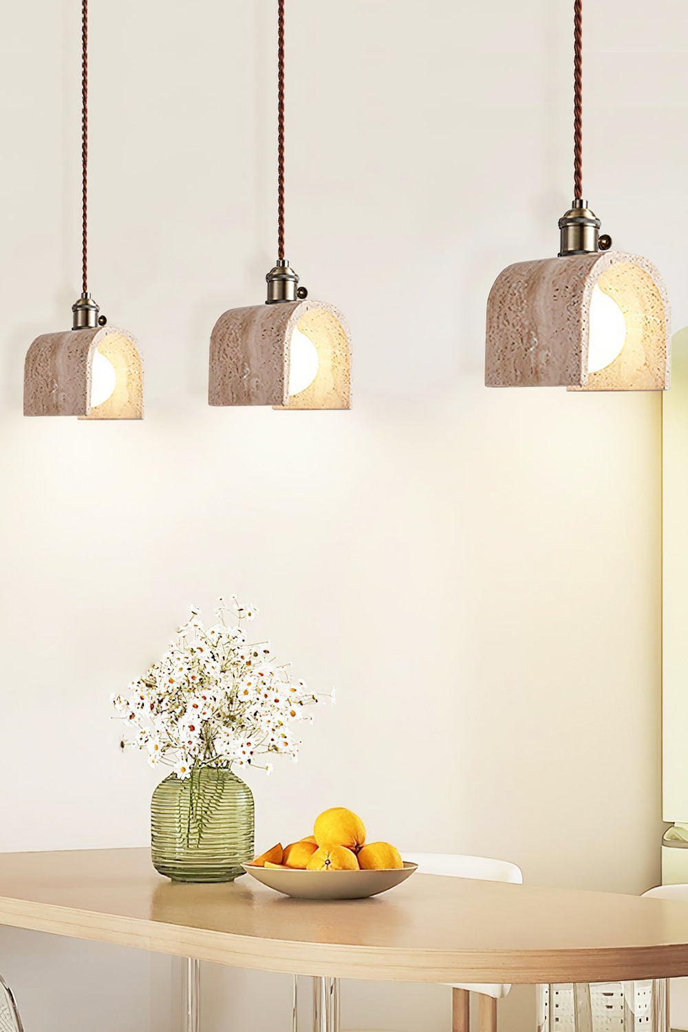 Travertine Aurora Pendant Light - view 16 | morylighting