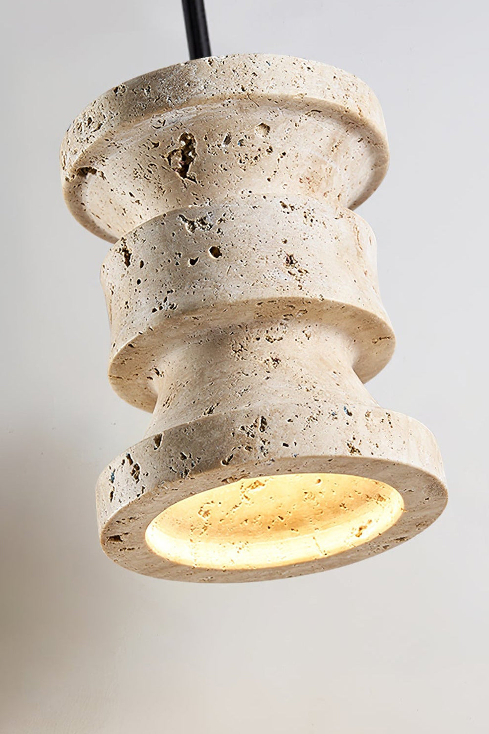 Travertine Carved Pendant Light - view 14 | morylighting