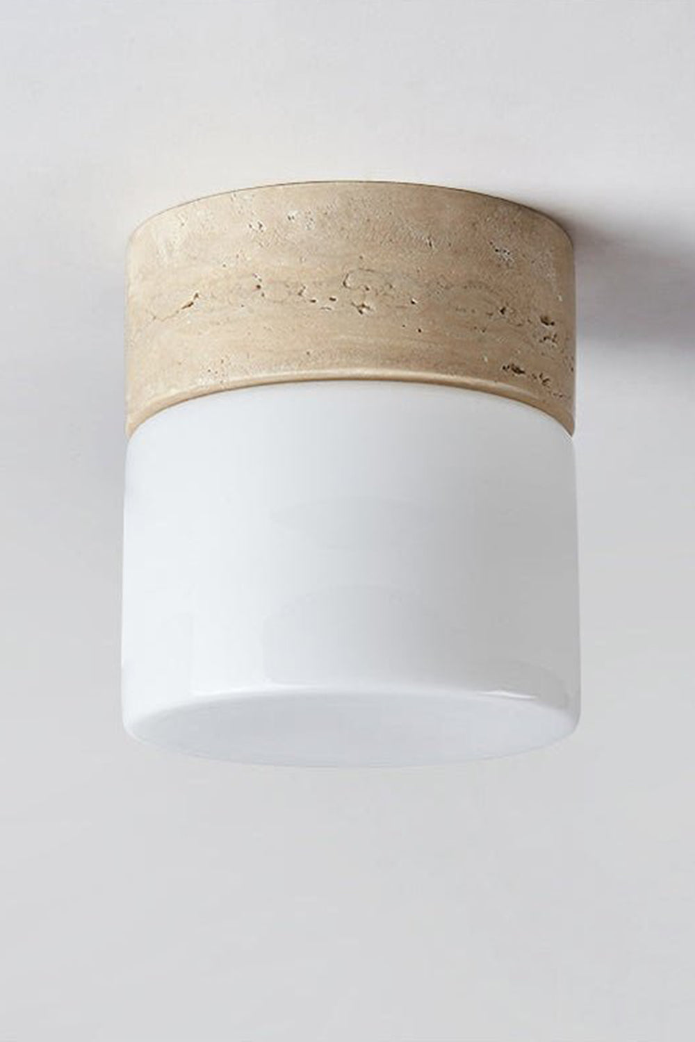 Travertine Cylinder Ceiling Lamp - view 13 | morylighting