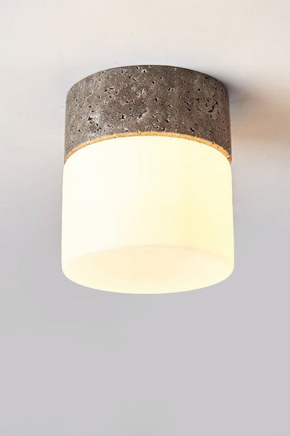 Travertine Cylinder Ceiling Lamp - view 11 | morylighting