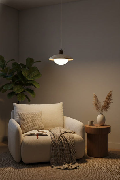 Travertine Disc Pendant Light - view 8 | morylighting