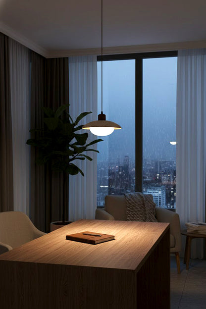 Travertine Disc Pendant Light - view 11 | morylighting