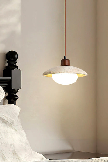 Travertine Disc Pendant Light - view 9 | morylighting