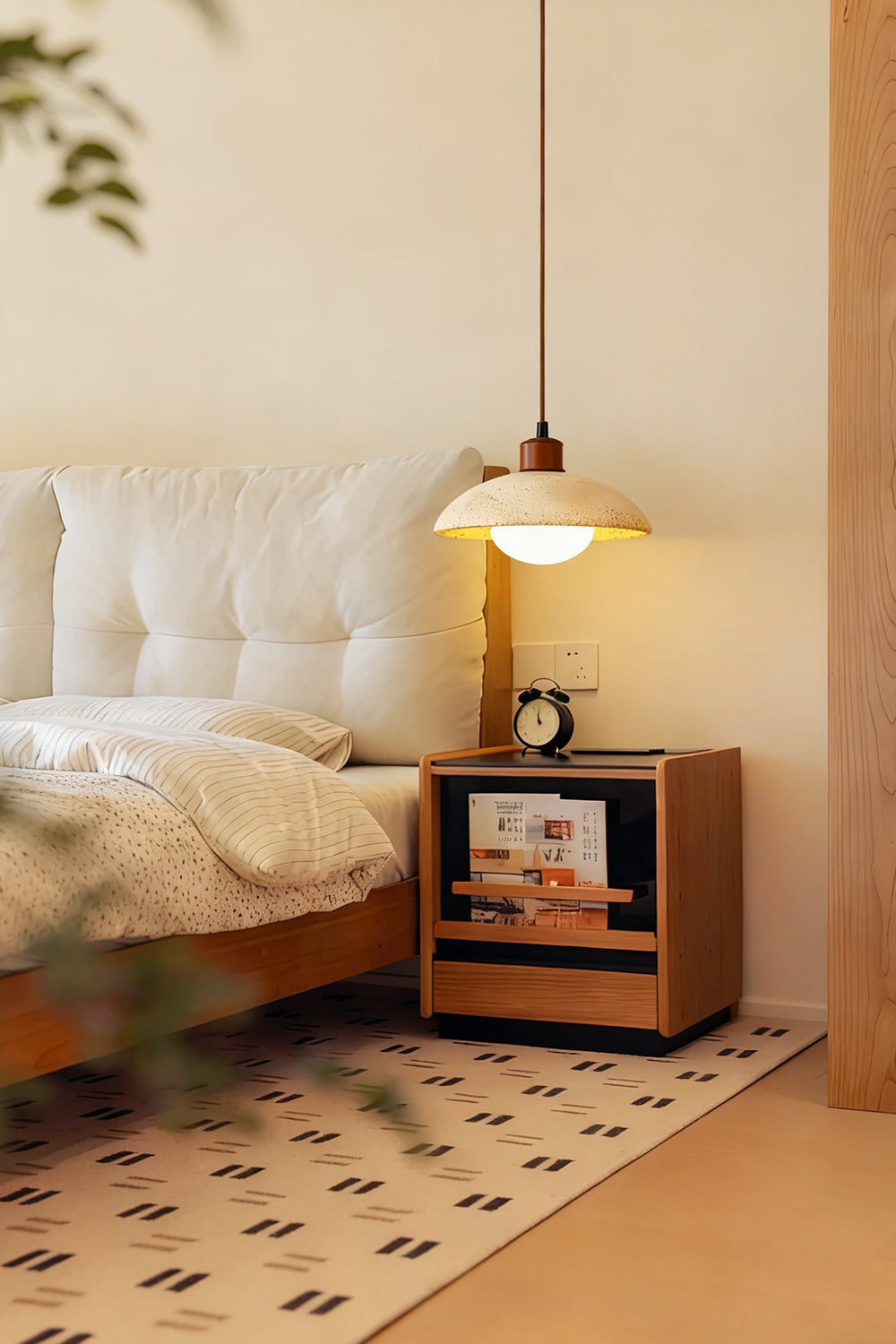 Travertine Disc Pendant Light - view 2 | morylighting