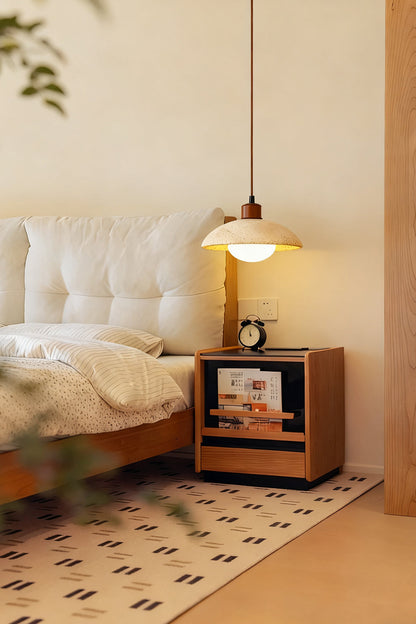 Travertine Disc Pendant Light - view 2 | morylighting
