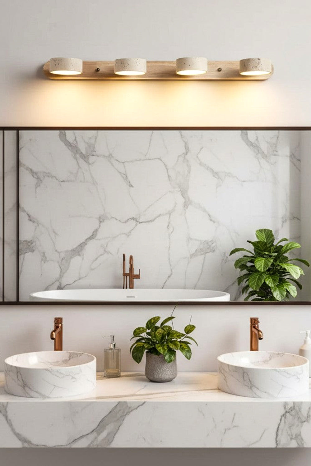 Travertine Duo Wall Light - view 4 | morylighting