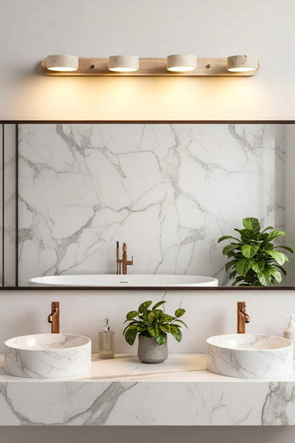 Travertine Duo Wall Light - view 4 | morylighting