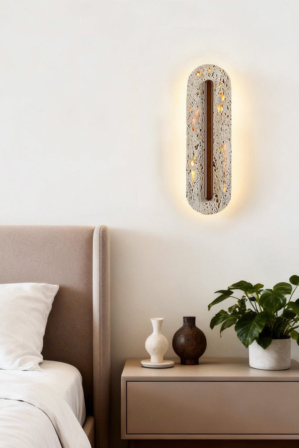 Travertine Slab Wall Sconce - view 9 | morylighting