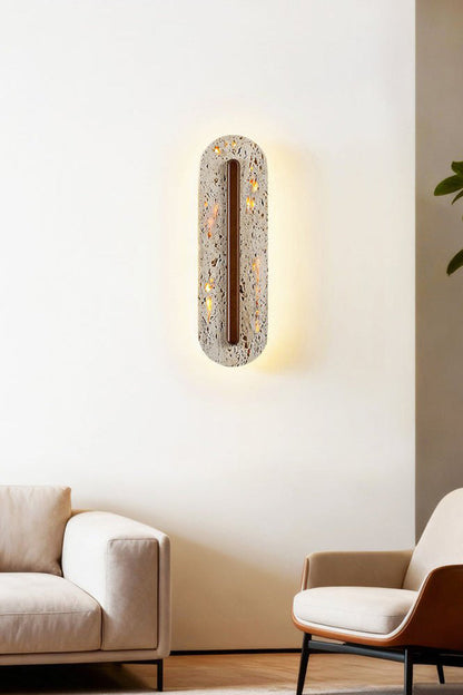 Travertine Slab Wall Sconce - view 3 | morylighting
