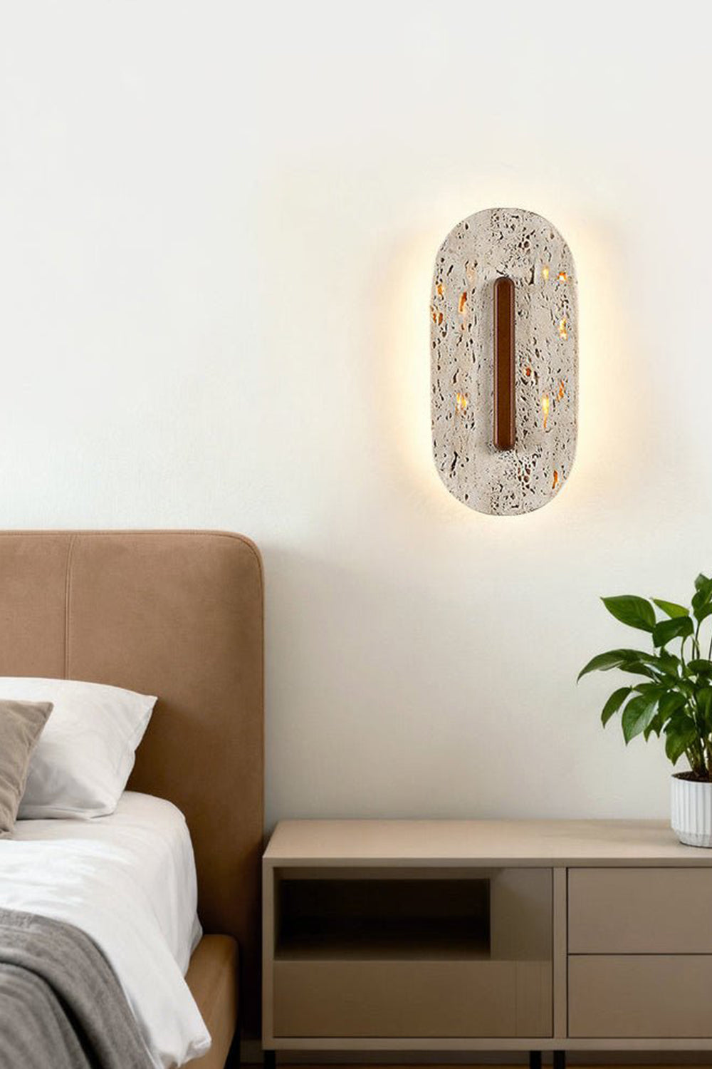 Travertine Slab Wall Sconce - view 7 | morylighting