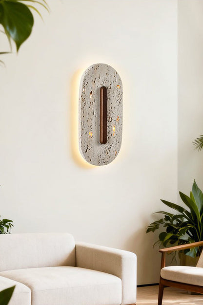 Travertine Slab Wall Sconce - view 6 | morylighting