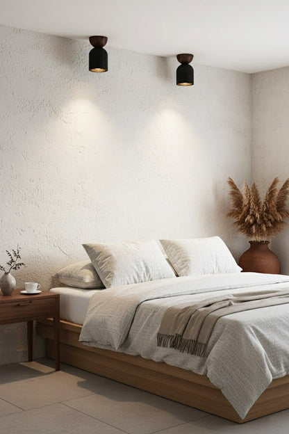 Travertine Stone Ceiling Light - view 2 | morylighting