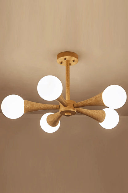 Travertine Tree-Arm Chandelier - view 14 | morylighting