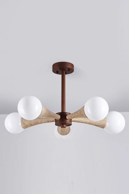 Travertine Tree-Arm Chandelier - view 17 | morylighting