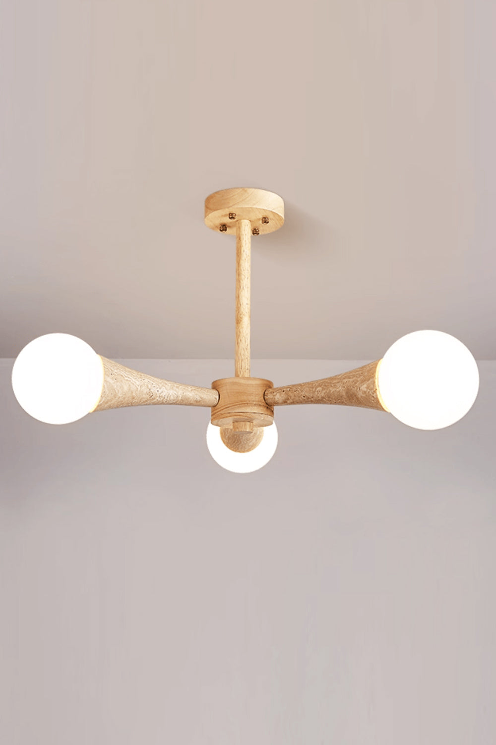 Travertine Tree-Arm Chandelier - view 10 | morylighting