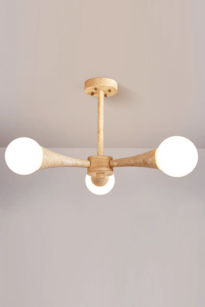 Travertine Tree-Arm Chandelier - view 10 | morylighting