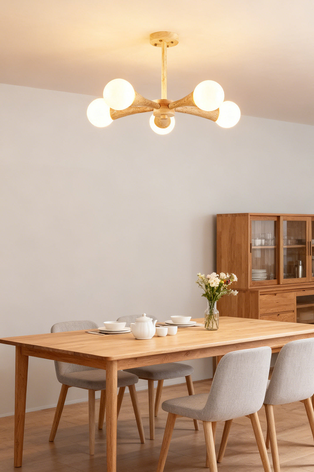 Travertine Tree-Arm Chandelier - view 3 | morylighting