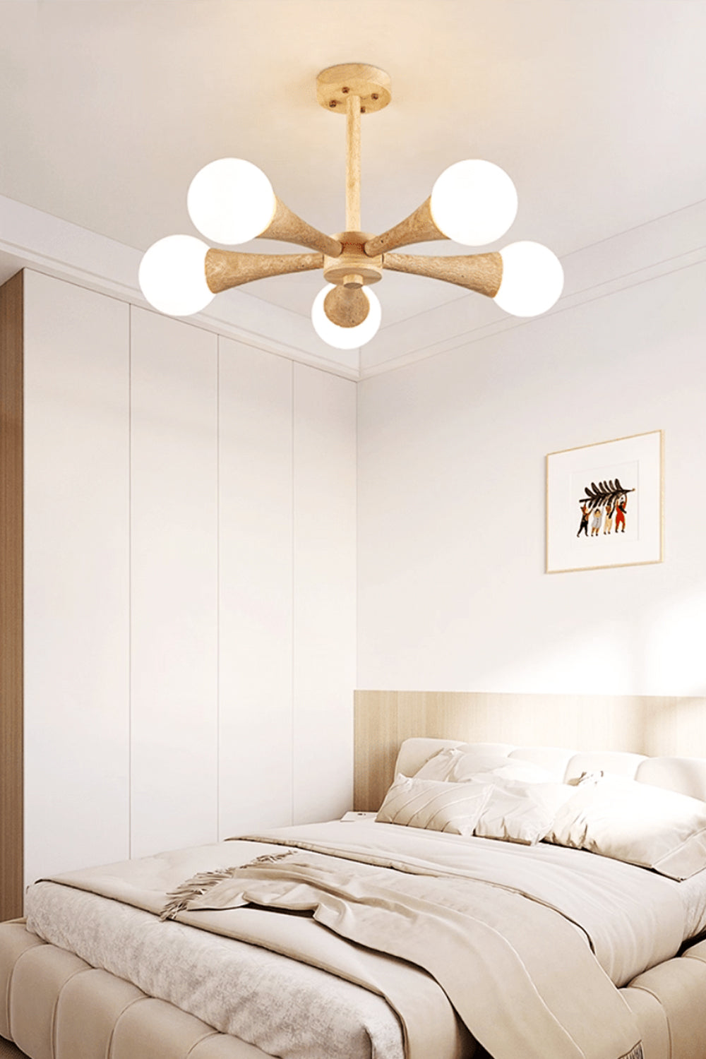 Travertine Tree-Arm Chandelier - view 7 | morylighting